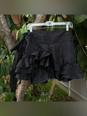 Tally Weijl Black Ruffle Mini Skirt.